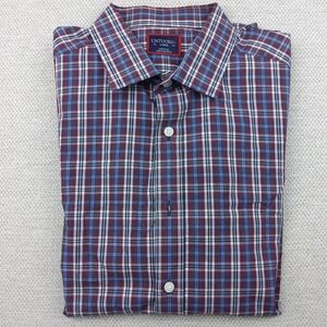 Untuckit Labrusca Style 100% Cotton in a‎ Red/Black Plaid, Mens Size L